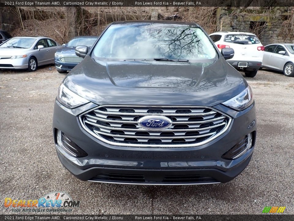 2021 Ford Edge Titanium AWD Carbonized Gray Metallic / Ebony Photo #4