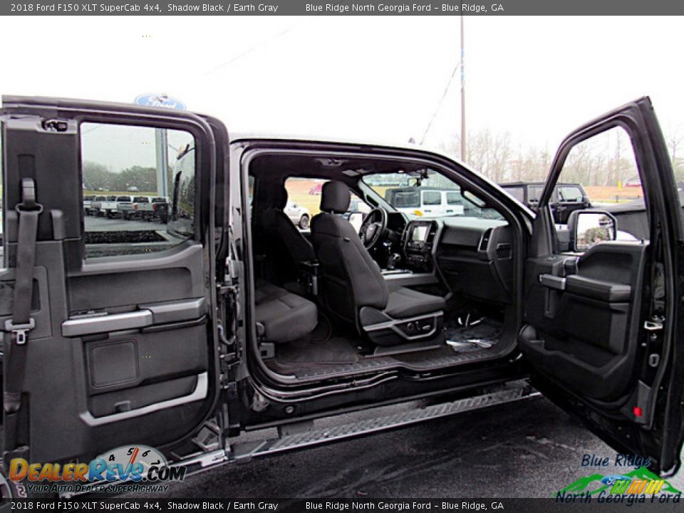 2018 Ford F150 XLT SuperCab 4x4 Shadow Black / Earth Gray Photo #12