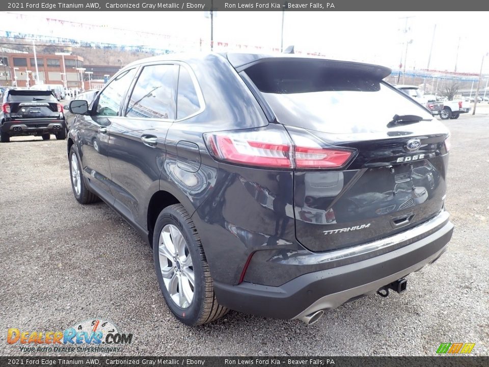 2021 Ford Edge Titanium AWD Carbonized Gray Metallic / Ebony Photo #7