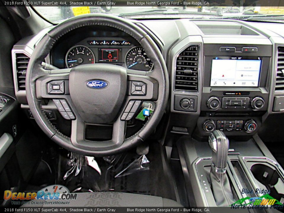 2018 Ford F150 XLT SuperCab 4x4 Shadow Black / Earth Gray Photo #15