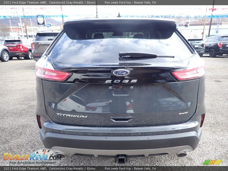 2021 Ford Edge Titanium AWD Carbonized Gray Metallic / Ebony Photo #8