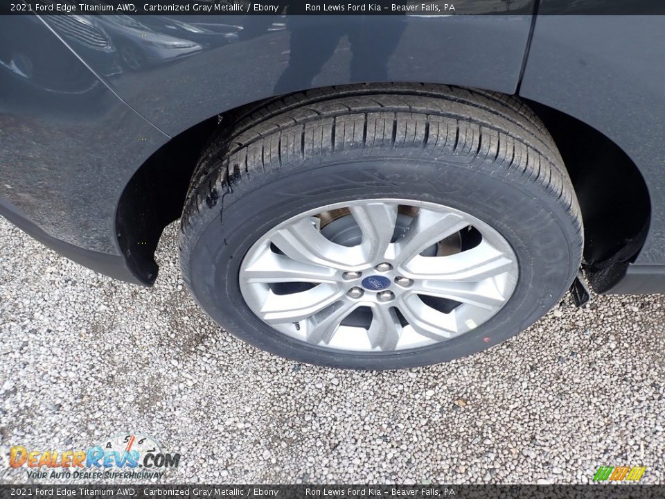 2021 Ford Edge Titanium AWD Carbonized Gray Metallic / Ebony Photo #9