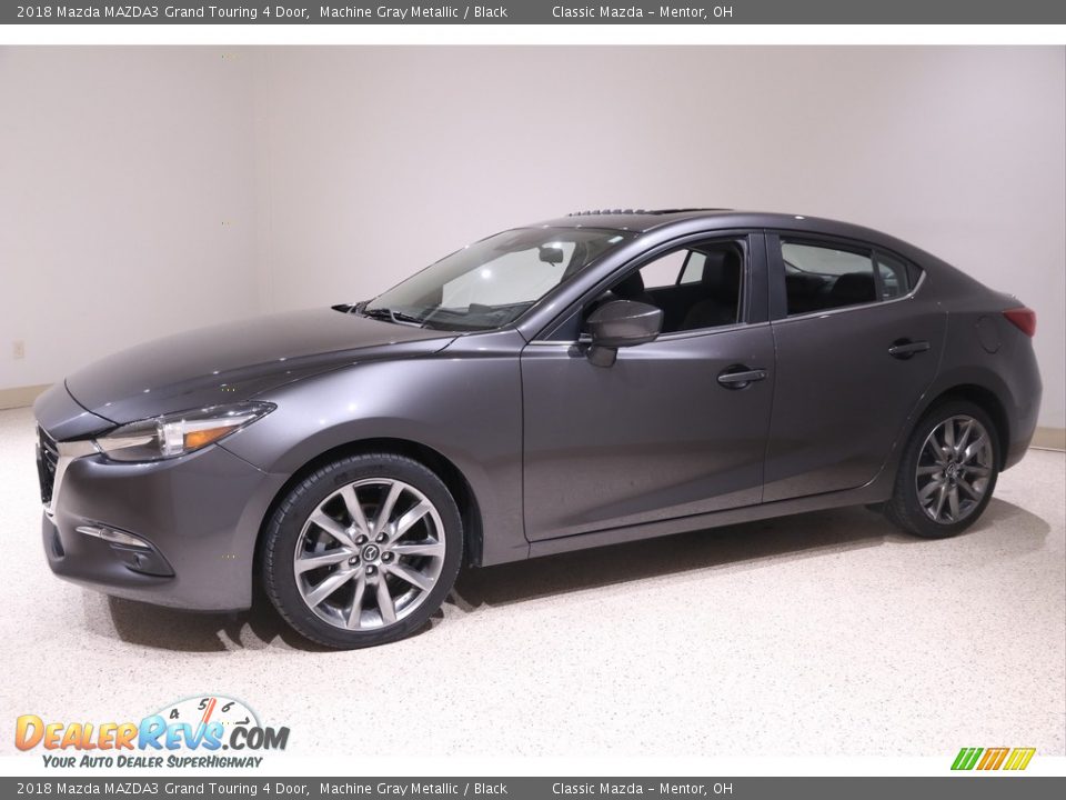 2018 Mazda MAZDA3 Grand Touring 4 Door Machine Gray Metallic / Black Photo #3