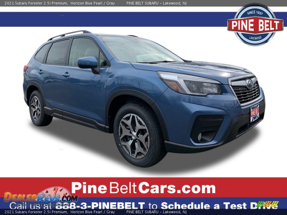2021 Subaru Forester 2.5i Premium Horizon Blue Pearl / Gray Photo #1