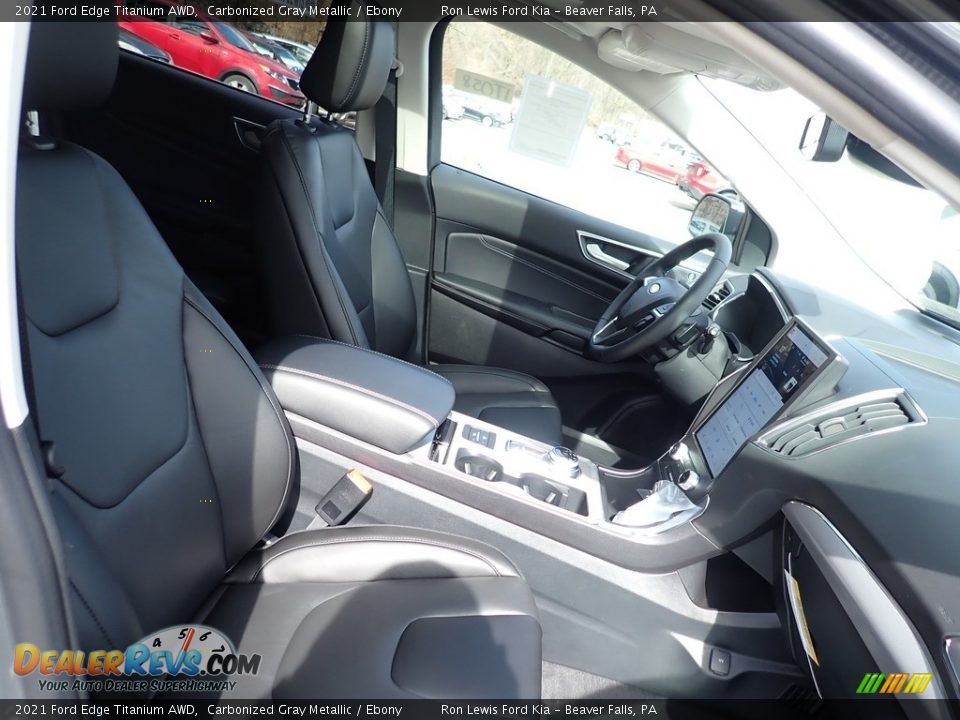 2021 Ford Edge Titanium AWD Carbonized Gray Metallic / Ebony Photo #11