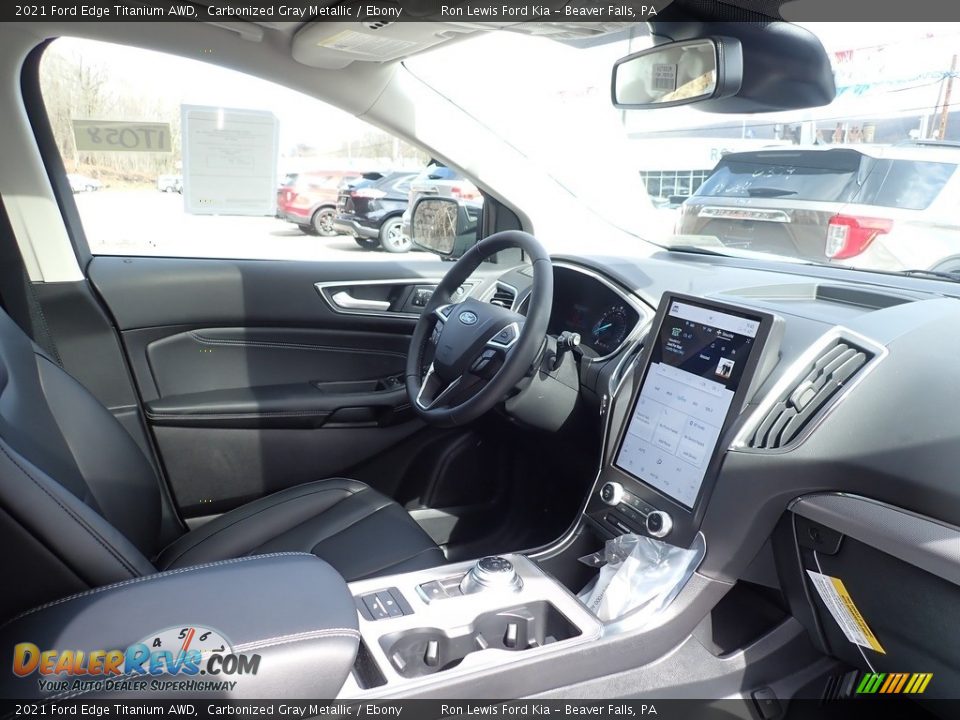 2021 Ford Edge Titanium AWD Carbonized Gray Metallic / Ebony Photo #12