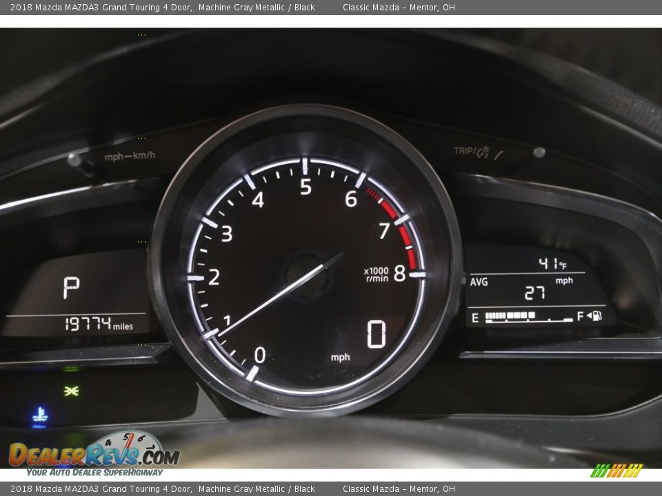 2018 Mazda MAZDA3 Grand Touring 4 Door Machine Gray Metallic / Black Photo #8