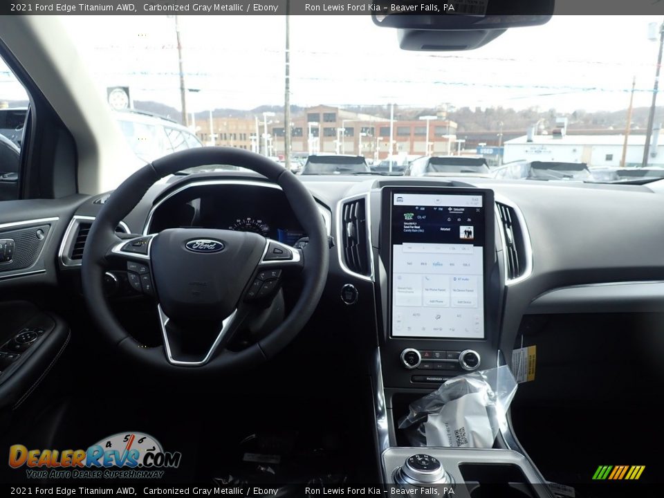 2021 Ford Edge Titanium AWD Carbonized Gray Metallic / Ebony Photo #15