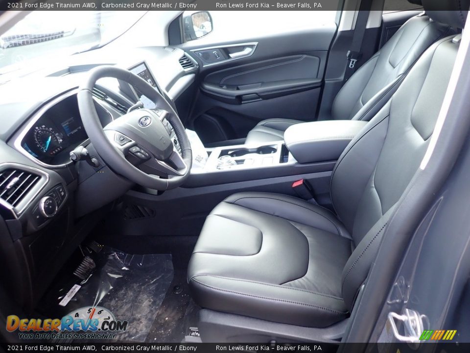 Ebony Interior - 2021 Ford Edge Titanium AWD Photo #16
