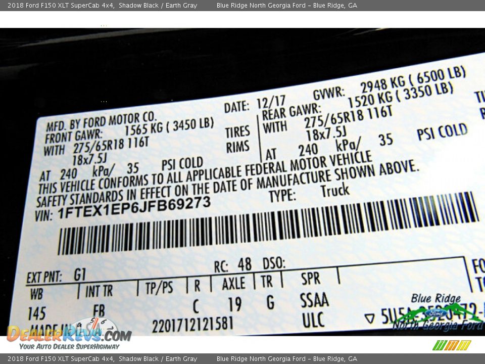 2018 Ford F150 XLT SuperCab 4x4 Shadow Black / Earth Gray Photo #25