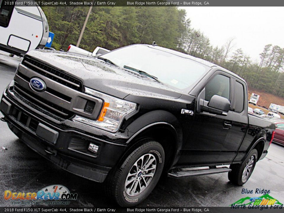 2018 Ford F150 XLT SuperCab 4x4 Shadow Black / Earth Gray Photo #26