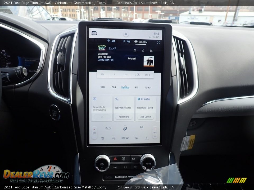 2021 Ford Edge Titanium AWD Carbonized Gray Metallic / Ebony Photo #19