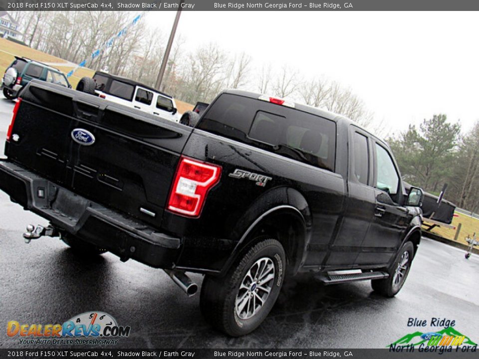 2018 Ford F150 XLT SuperCab 4x4 Shadow Black / Earth Gray Photo #28