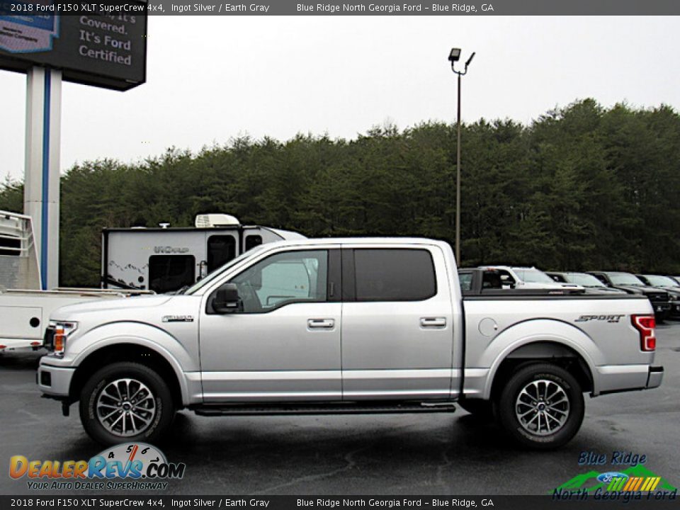 2018 Ford F150 XLT SuperCrew 4x4 Ingot Silver / Earth Gray Photo #2