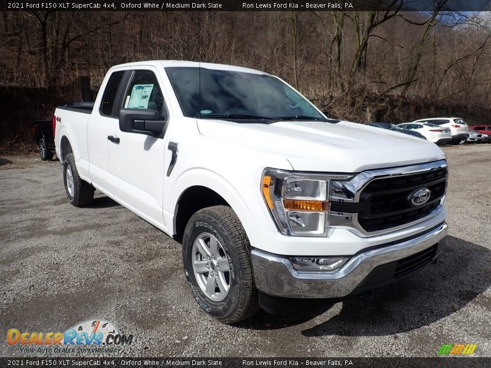 2021 Ford F150 XLT SuperCab 4x4 Oxford White / Medium Dark Slate Photo #3