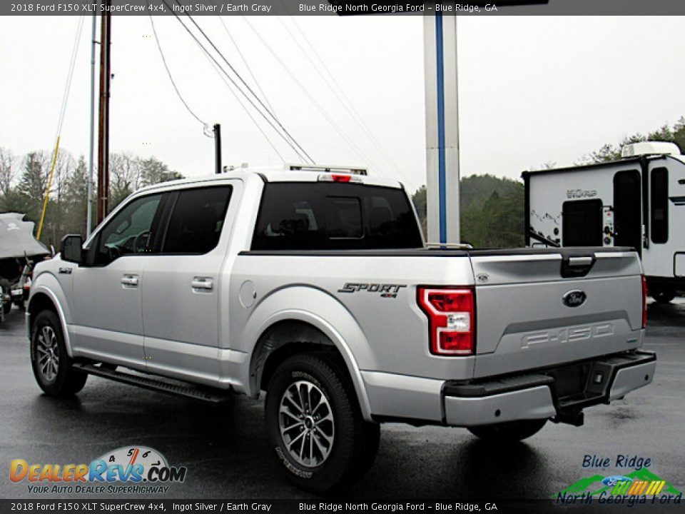 2018 Ford F150 XLT SuperCrew 4x4 Ingot Silver / Earth Gray Photo #3