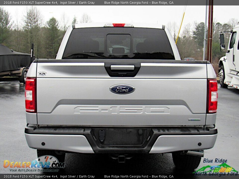 2018 Ford F150 XLT SuperCrew 4x4 Ingot Silver / Earth Gray Photo #4