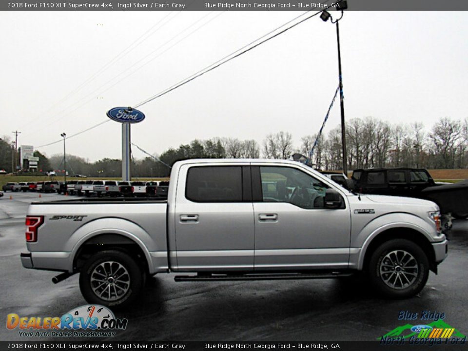 2018 Ford F150 XLT SuperCrew 4x4 Ingot Silver / Earth Gray Photo #6