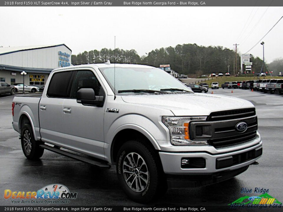 2018 Ford F150 XLT SuperCrew 4x4 Ingot Silver / Earth Gray Photo #7