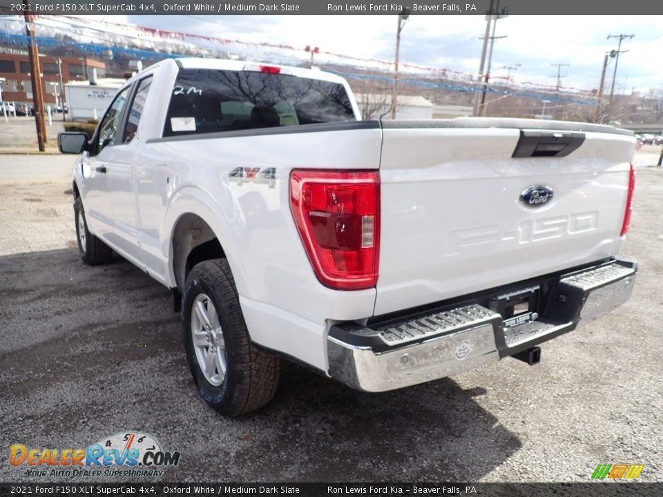 2021 Ford F150 XLT SuperCab 4x4 Oxford White / Medium Dark Slate Photo #7