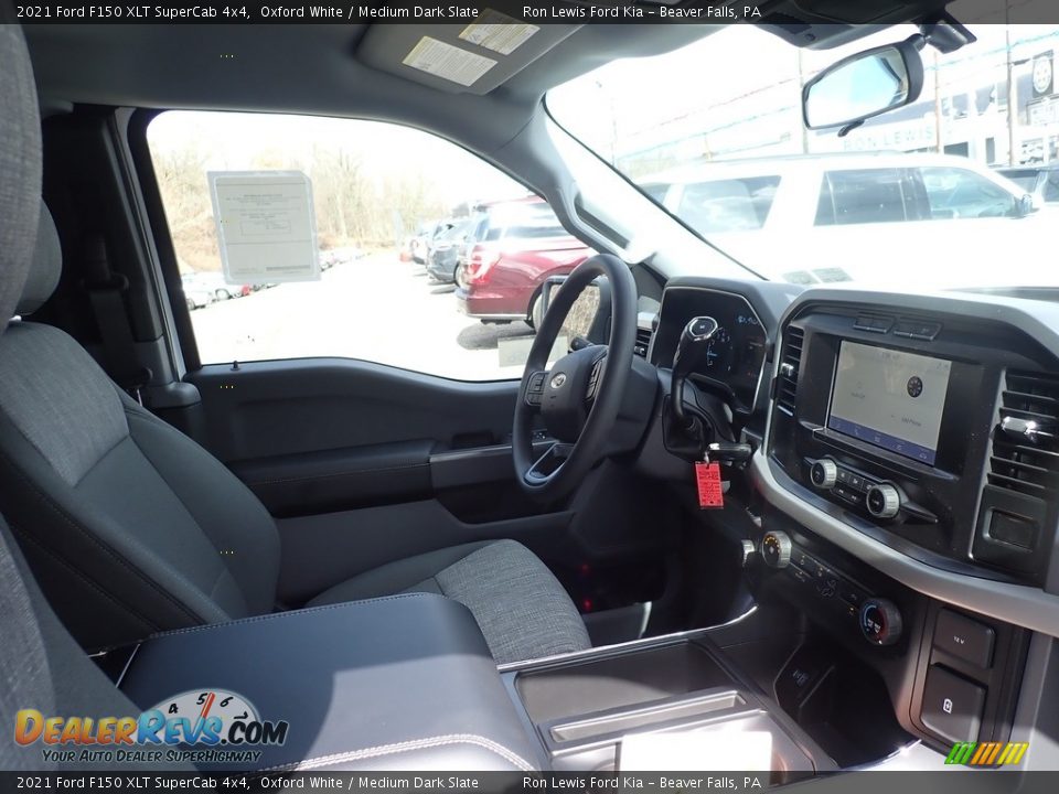 2021 Ford F150 XLT SuperCab 4x4 Oxford White / Medium Dark Slate Photo #11
