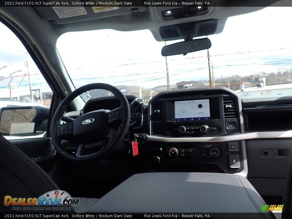 2021 Ford F150 XLT SuperCab 4x4 Oxford White / Medium Dark Slate Photo #13