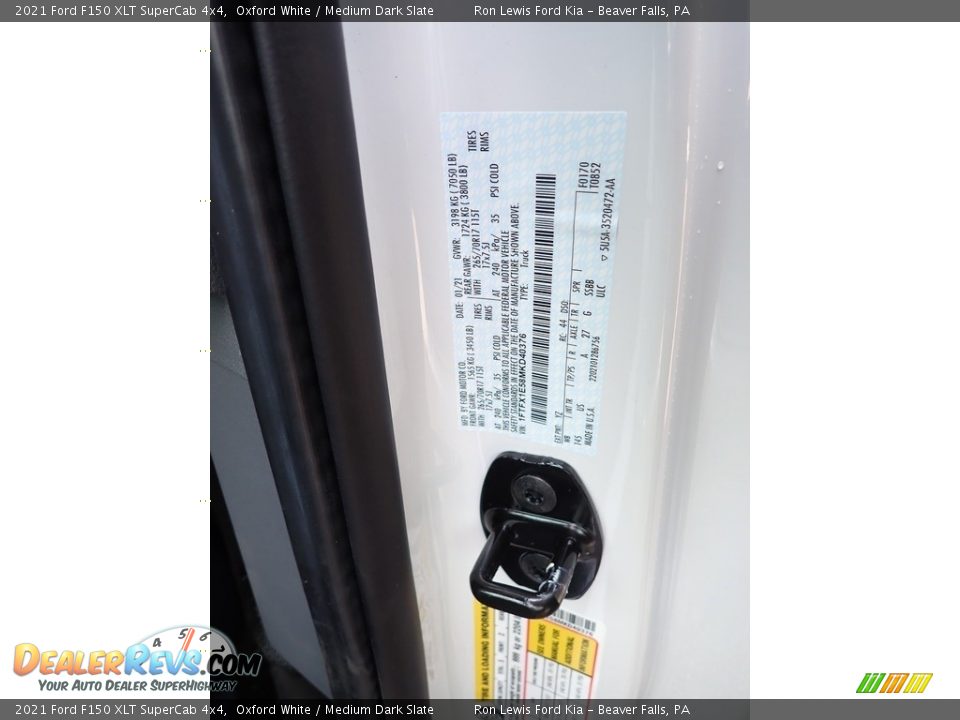 2021 Ford F150 XLT SuperCab 4x4 Oxford White / Medium Dark Slate Photo #16