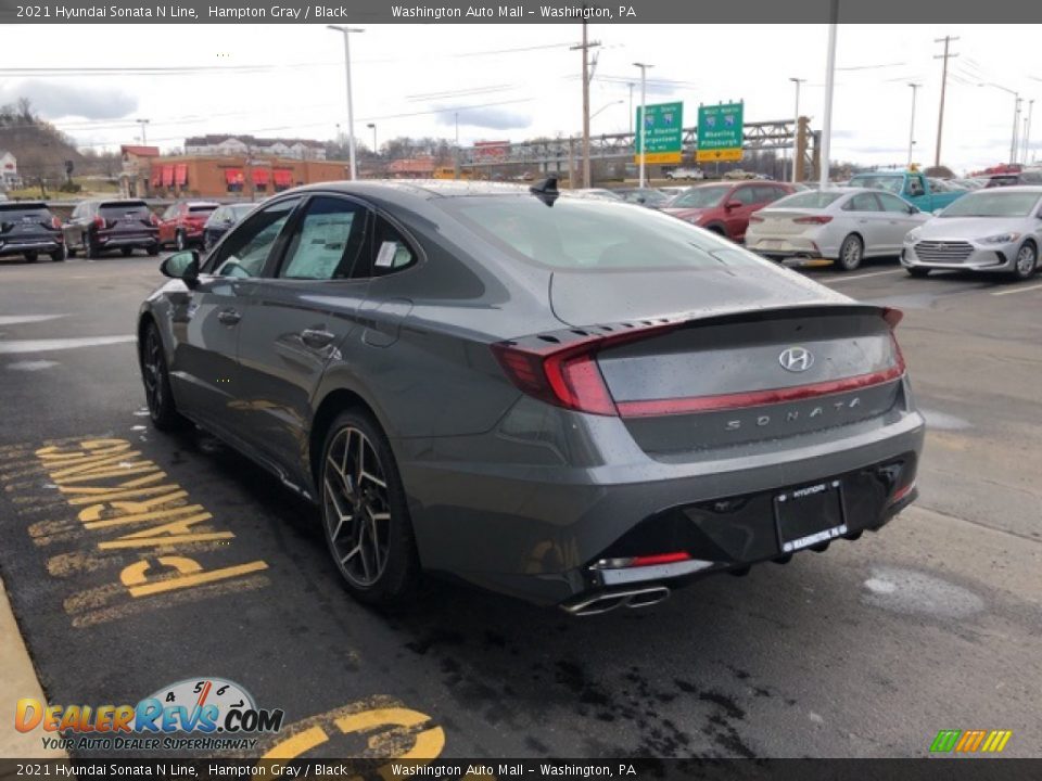 2021 Hyundai Sonata N Line Hampton Gray / Black Photo #3