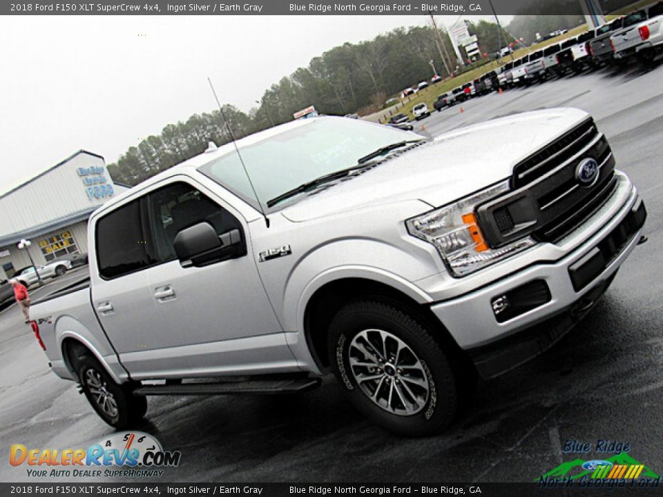 2018 Ford F150 XLT SuperCrew 4x4 Ingot Silver / Earth Gray Photo #29