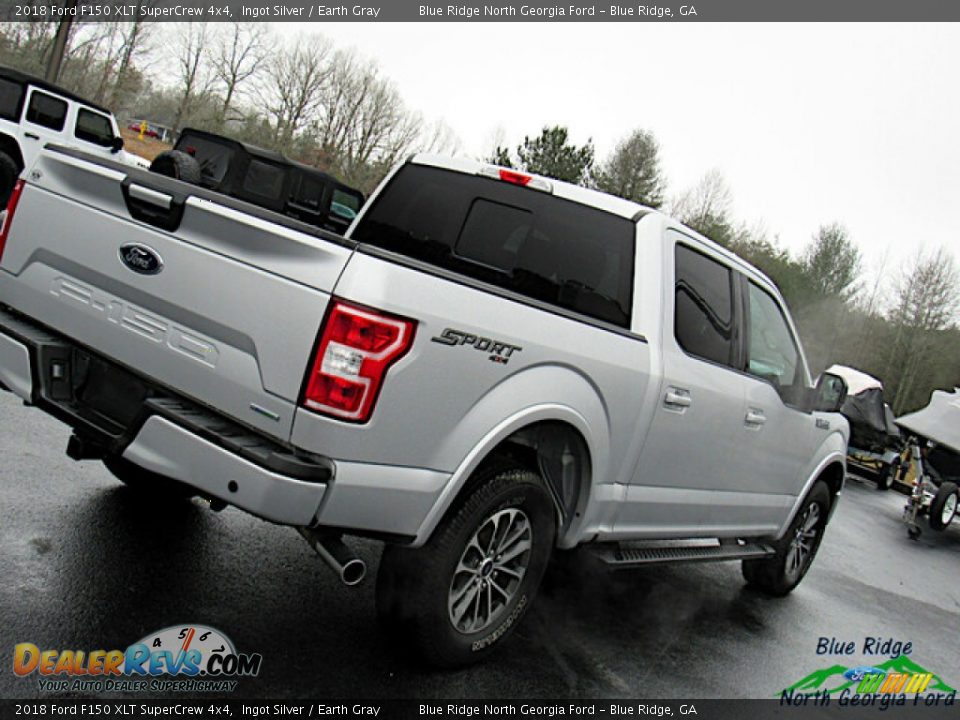 2018 Ford F150 XLT SuperCrew 4x4 Ingot Silver / Earth Gray Photo #30