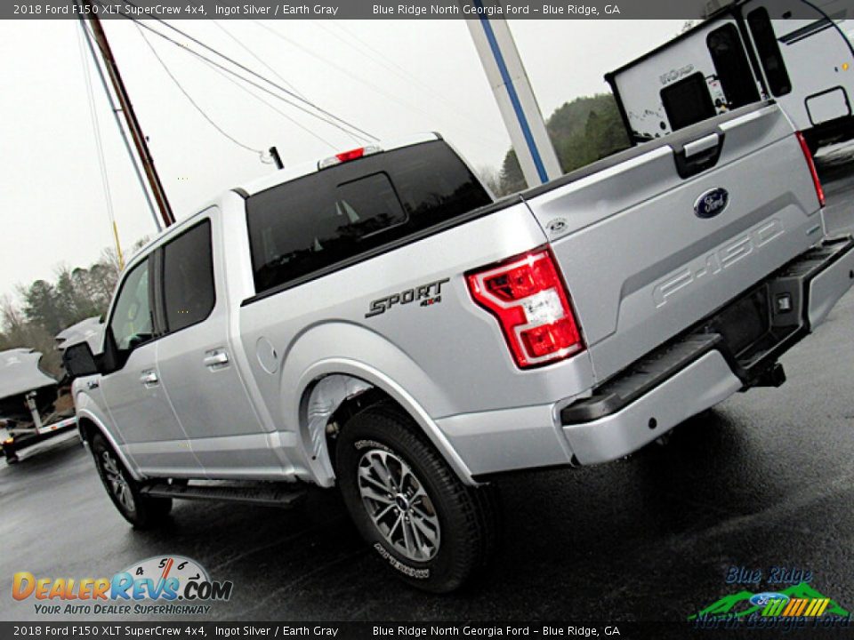 2018 Ford F150 XLT SuperCrew 4x4 Ingot Silver / Earth Gray Photo #31