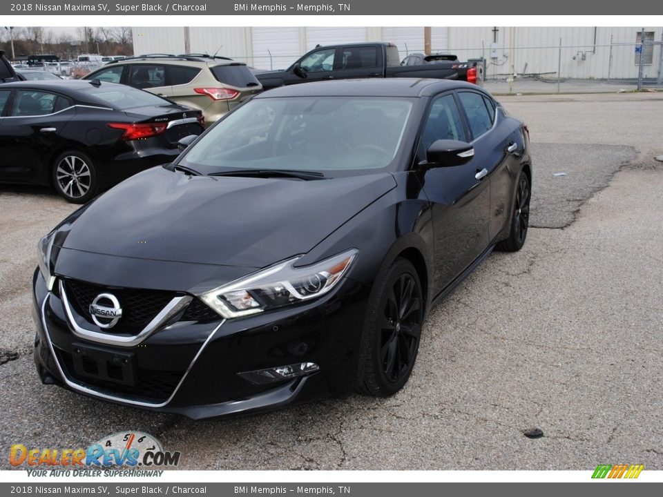 2018 Nissan Maxima SV Super Black / Charcoal Photo #1