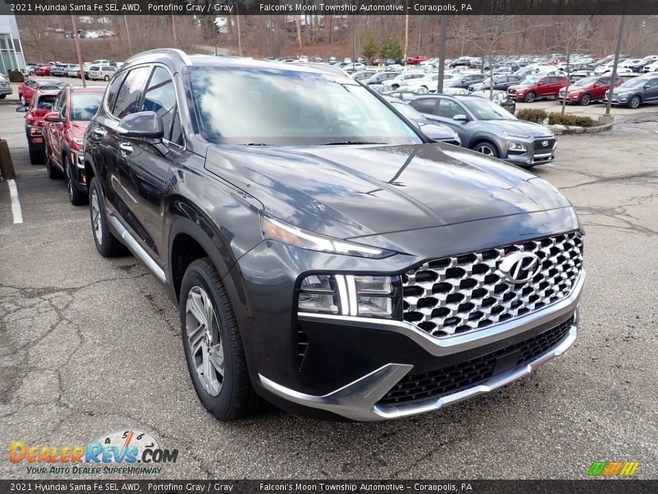 2021 Hyundai Santa Fe SEL AWD Portofino Gray / Gray Photo #3