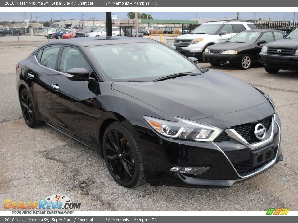 2018 Nissan Maxima SV Super Black / Charcoal Photo #7