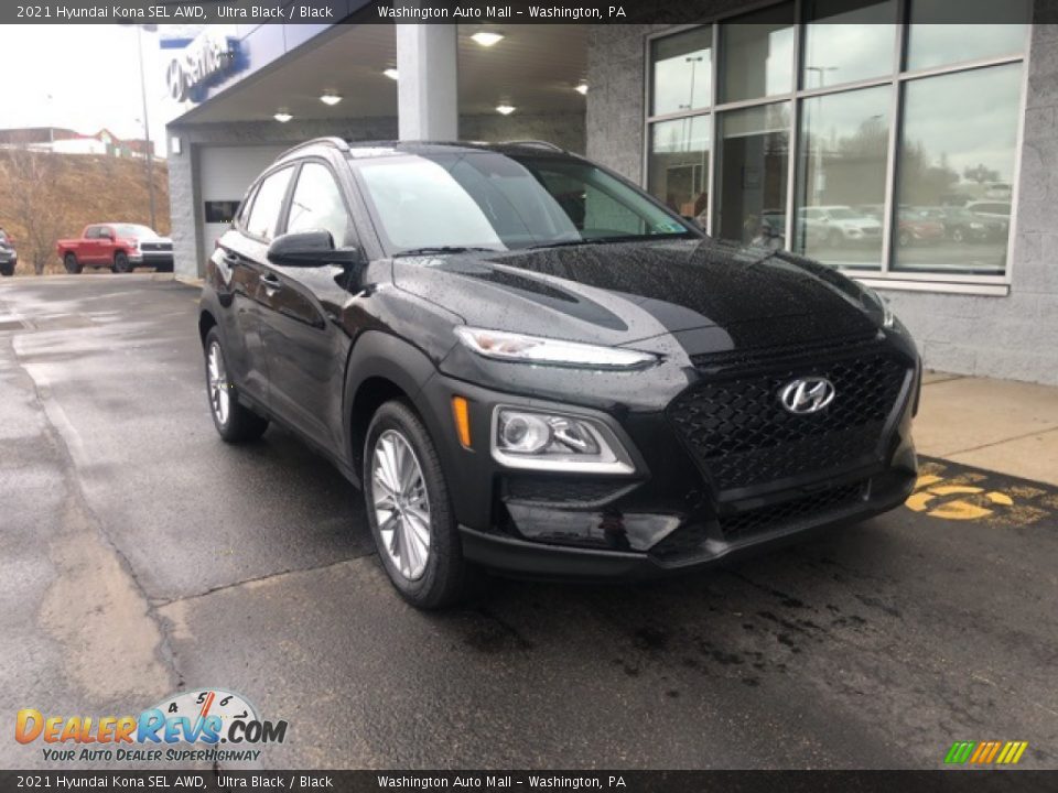 2021 Hyundai Kona SEL AWD Ultra Black / Black Photo #1