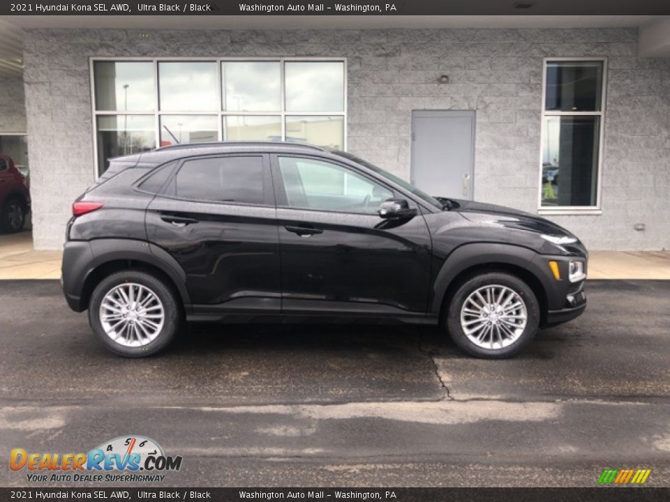 2021 Hyundai Kona SEL AWD Ultra Black / Black Photo #2