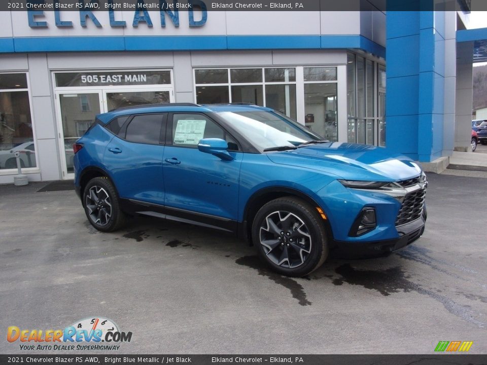 2021 Chevrolet Blazer RS AWD Bright Blue Metallic / Jet Black Photo #1