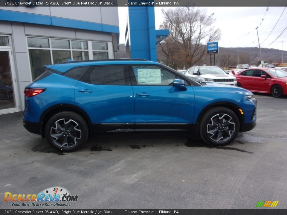 2021 Chevrolet Blazer RS AWD Bright Blue Metallic / Jet Black Photo #2