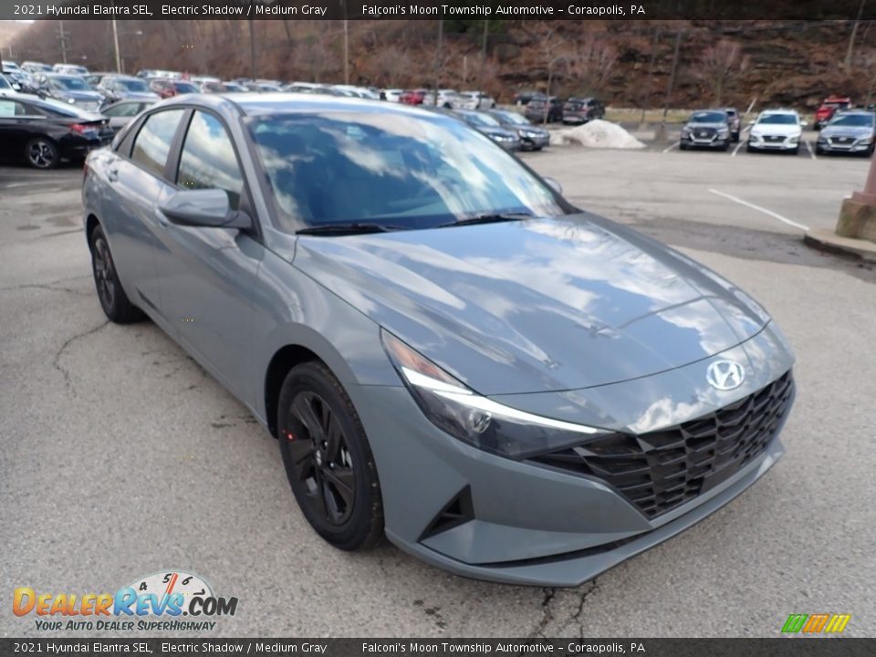 2021 Hyundai Elantra SEL Electric Shadow / Medium Gray Photo #3