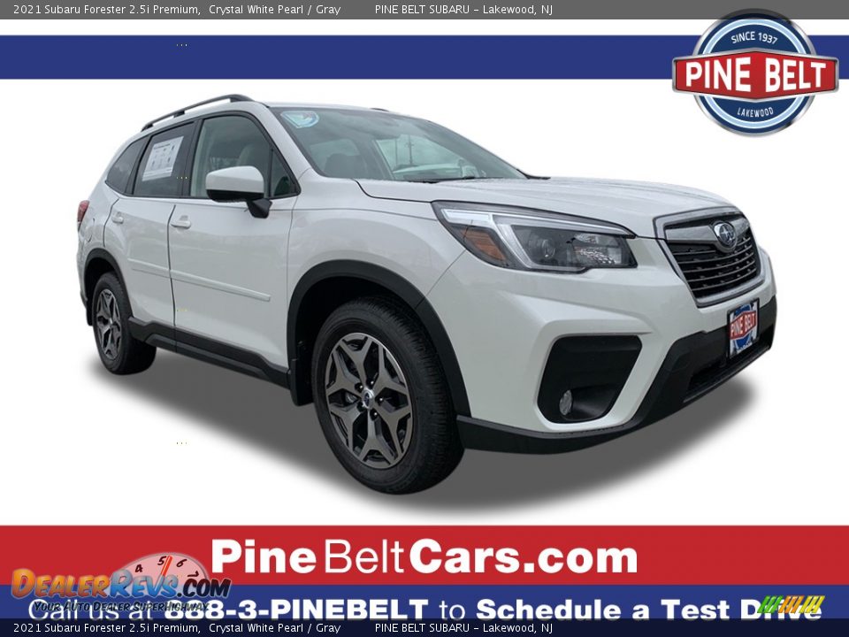 2021 Subaru Forester 2.5i Premium Crystal White Pearl / Gray Photo #1