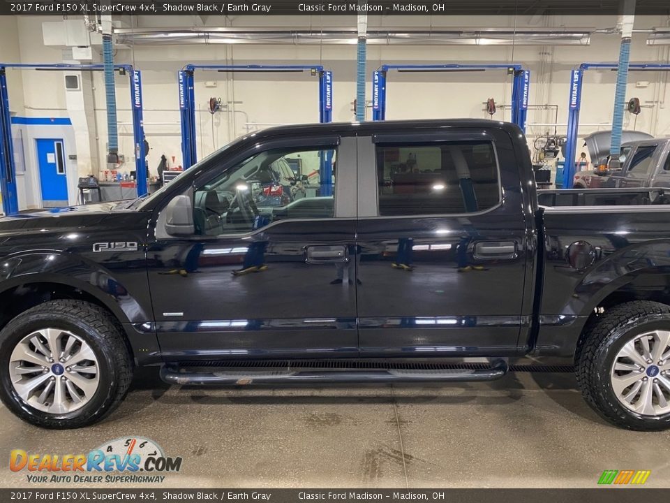 2017 Ford F150 XL SuperCrew 4x4 Shadow Black / Earth Gray Photo #3