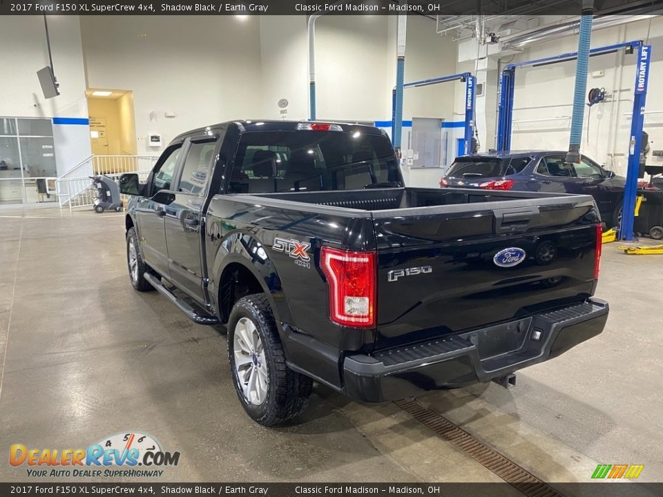 2017 Ford F150 XL SuperCrew 4x4 Shadow Black / Earth Gray Photo #4