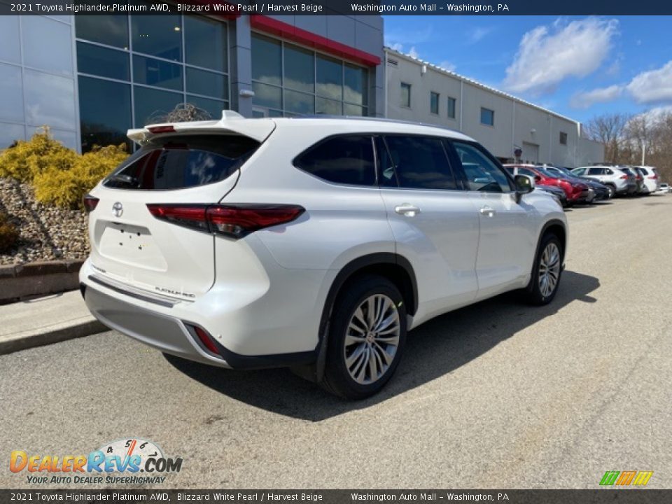 2021 Toyota Highlander Platinum AWD Blizzard White Pearl / Harvest Beige Photo #15