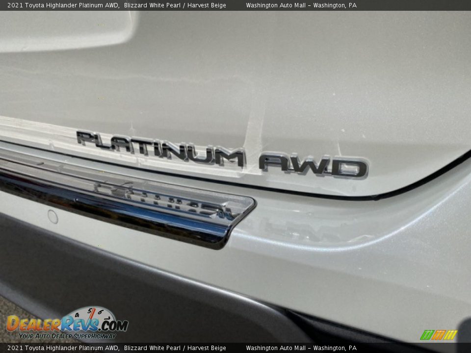 2021 Toyota Highlander Platinum AWD Blizzard White Pearl / Harvest Beige Photo #27