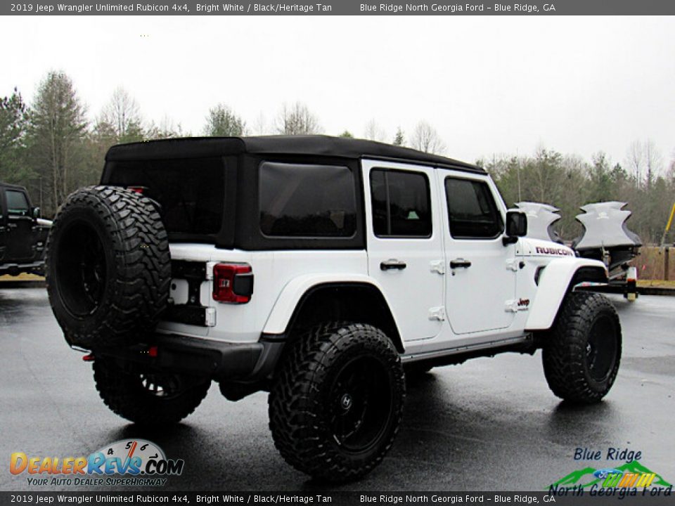 2019 Jeep Wrangler Unlimited Rubicon 4x4 Bright White / Black/Heritage Tan Photo #5