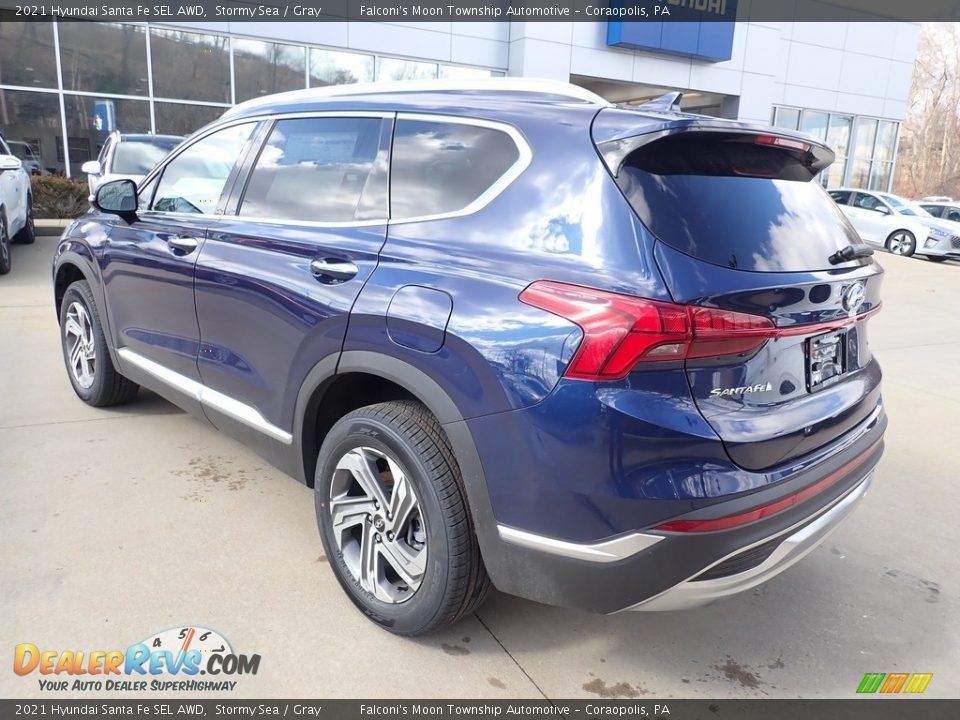 2021 Hyundai Santa Fe SEL AWD Stormy Sea / Gray Photo #6