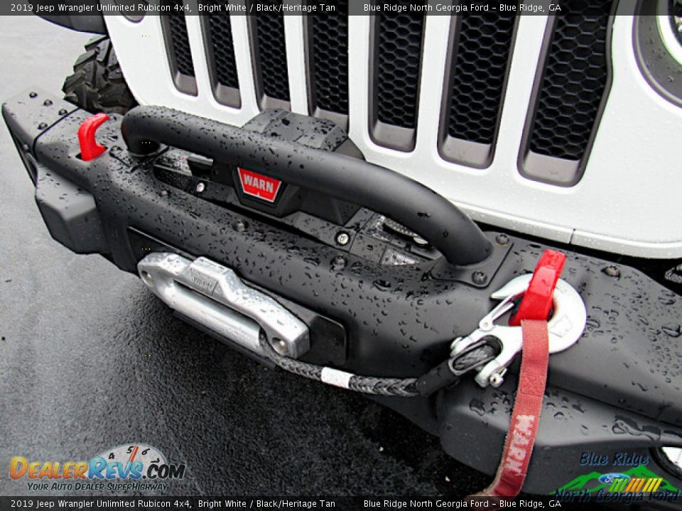 2019 Jeep Wrangler Unlimited Rubicon 4x4 Bright White / Black/Heritage Tan Photo #30