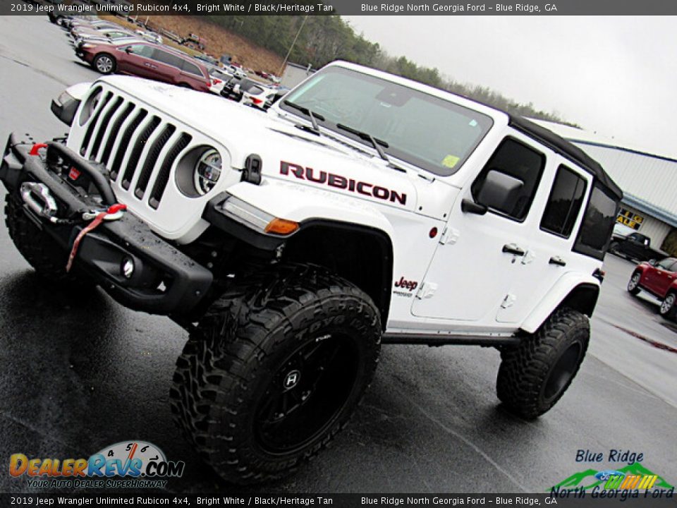 2019 Jeep Wrangler Unlimited Rubicon 4x4 Bright White / Black/Heritage Tan Photo #31