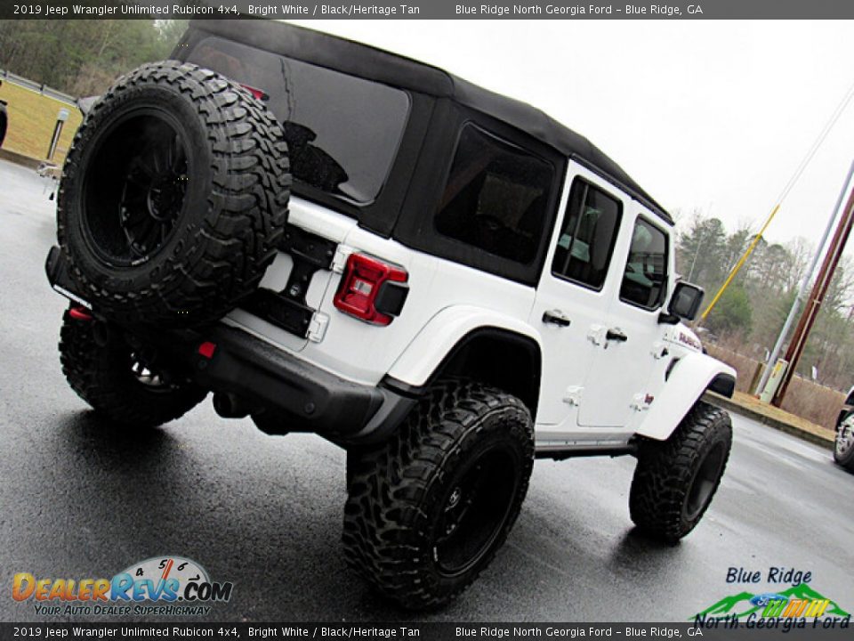 2019 Jeep Wrangler Unlimited Rubicon 4x4 Bright White / Black/Heritage Tan Photo #33