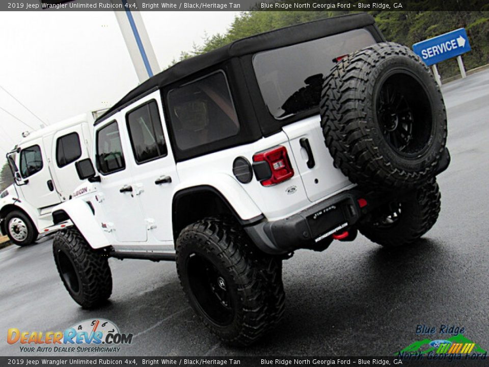 2019 Jeep Wrangler Unlimited Rubicon 4x4 Bright White / Black/Heritage Tan Photo #34